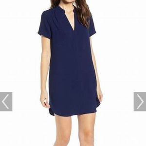 Navy All In Favor Dress Large NWT